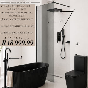 BLACK BATHROOM SET