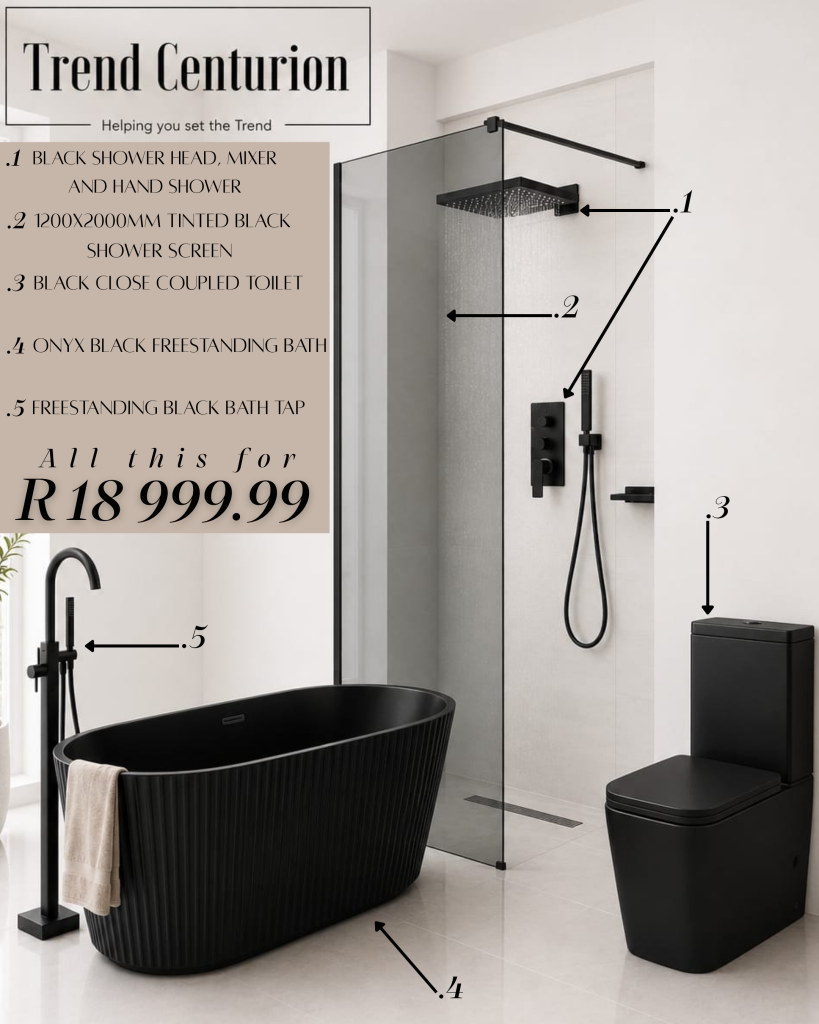 BLACK BATHROOM SET