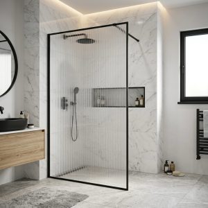 OASIS FLUTED SHOWER SCREEN 1200x2000