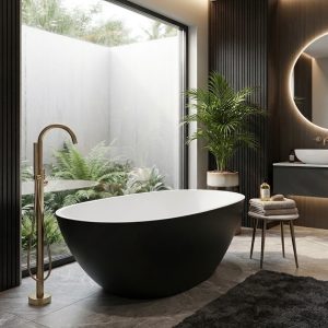 AZALEA 2 TONE STONE&RESIN FREESTANDING BATH